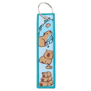Dessin animé Animation Capybara tissage marque porte-clés Kabi Bala pendentif Campus bureau certificat suspendus ornements tissage tissu - Product Image 5