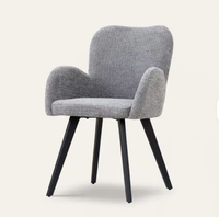 Échantillon Gratuit - Chaise de Restaurant Moderne en Gros - Fauteuil Nordique en Velours - Mobilier de Salle à Manger - Chaise de Salle à Manger en Tissu Capitonnée avec Pieds en Métal
