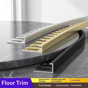 Bande de finition de carrelage en alliage d'aluminium ultra-étroite en forme de C, étanche, durable, ignifuge, anticorrosion, style crème moderne - Product Image 1