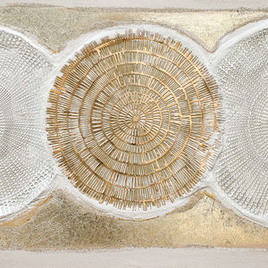 Orijinal Modern soyut dokulu altın daire akrilik duvar sanatı el yapımı resimler tuval baskı tuval üzerine bezeme ile - Product Image 4