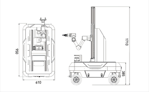 Robot Móvil de Alta Resistencia de 120 kg con Radio de Giro Cero, LiDAR de 16 Líneas, Brazo Robótico Compuesto de 6 Grados de Libertad, Chasis <span class=keywords><strong>AGV</strong></span> Personalizable - Product Image 5