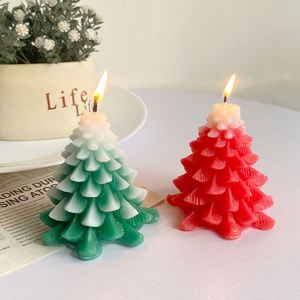 Distributor Supply Creative Paraffin 8Cm <b>Christmas</b> <b>Tree</b> <b>Candle</b> Festive in Gift Box Ornament Decorations for the Holiday Season - Product Image 1
