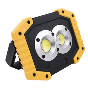 Portable Rechargeable <b>Led</b> <b>Work</b> <b>Light</b> Cob White <b>Light</b> Source Plastic Body With Battery Included For Outdoor Use - Product Image 4