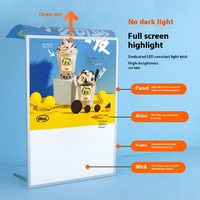 Boîte à lumière magnétique à LED ultra-mince Rectangle Panneau d'affichage intérieur Ascenseur mural en aluminium pour barre de mariage Maison-Usine directe