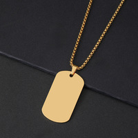 Usine Laser Couleur Impression Blanc Matériel Cadeau De Vacances En Acier Inoxydable Hangtag Collier Gravé avec Des Lettres