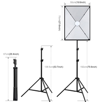 Kit d'éclairage photo PULUZ 50x70cm avec boîte à lumière, trépied 2m, ampoule LED 30W 5700K E27, boîte à lumière de studio pour la prise de vue vidéo et de portraits