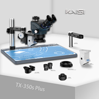 Microscope Kaisi TX-350S Plus pour Réparation de Téléphones Mobiles, avec Caméra TX1 4K et Configuration d'une Nouvelle Plaque de Base Super Grande