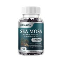 Gummies de Racine de Bardane Naturelle, Fucus Vésiculeux et Mousse de Mer Marque Blanche – 60 Unités – Complément pour le Bien-être Métabolique, la Digestion et le Soutien Immunitaire