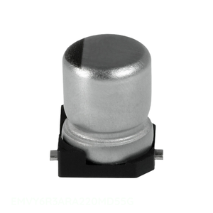 Condensador Original de 22 uF, Aluminio, 22UF, 20%, 6.3V, SMD, Montaje en Superficie, EMVY6R3ARA220MD55G - Product Image 1