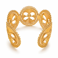 Bracelet de luxe plaqué rhodium 30g en alliage de métal précieux, pureté 100%, rond, creux, texturé brossé