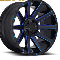 Jantes de voiture tout-terrain Duaxen Forgealloy 20 21 22 23 24 26 pouces 6x139.7 8x180 Noir Bleu Concave Profond SUV 4X4 Roues forgées