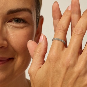Custom Luxury High Quality Brass <b>Ring</b> Setting Full Diamond <b>CZ</b> Lab Created Gold Plated Trendy Fashion Wedding <b>Rings</b> for Women - Product Image 6