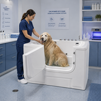 Baignoire professionnelle de qualité commerciale pour salon de toilettage, conforme aux normes de toilettage quotidiennes rigoureuses