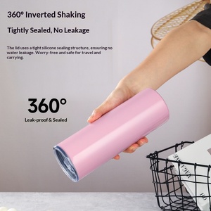 Tasse à sublimation droite de 20 oz en acier inoxydable 304, <span class=keywords><strong>mug</strong></span> thermique avec couvercle transparent, fourniture directe transfrontalière, articles de boisson - Product Image 4