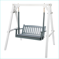 Chaise à bascule en bois massif à double siège, balançoire d'extérieur, cour, jardin, chaise longue de loisirs, piscine, patio, chaise à bascule, banc d'intérieur