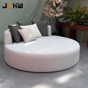 Modern Day Bed Patio Furniture Hotel Luxury Garden Sun Lounger Round Aluminum Fabric Outdoor Daybed