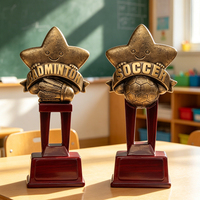 Trophée sportif en résine ROOGO, design artistique peint à la main, décoration d'intérieur, pour les prix et cadeaux de football, cyclisme, gymnastique pour enfants