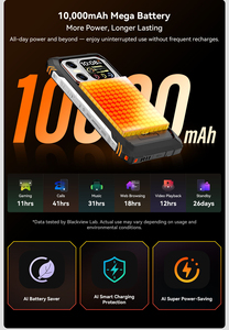 Teléfono Inteligente Resistente Blackview XPLORE X1, Pantalla de 6.78 Pulgadas, Android 15, Cámara Trasera de 108MP, Dimensity 7050, 16+512GB, 10000mAh, Doke AI, 120Hz, NFC, 5G - Product Image 4