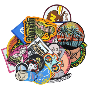 แผ่นผ้าทอสำหรับเสื้อผ้าแผ่นผ้าแบบมีตะขอและห่วงดีไซน์โลโก้แบบปักลายการ์ตูนออกแบบได้ตามต้องการ - Product Image 1