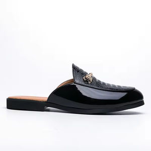 Mules classiques tendance pour hommes en cuir PU, respirantes, anti-odeur, antidérapantes, à bout ouvert, pour l'été - Product Image 3