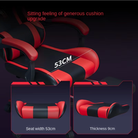 Fauteuil de Gaming Inclinable en Cuir PU, Chaise de Bureau Ergonomique à Domicile, Caractéristiques Réglables, Squelette en Bois, Pivotant et à Roulettes, pour un Confort Optimal