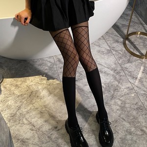 Chaussettes respirantes en nylon et soie pour femmes jeunes filles Sexy Girl Custom Print Foot Compression Stockings Transparent Knitted Weaving - Product Image 4