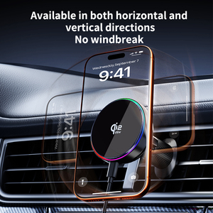 <span class=keywords><strong>Cargador</strong></span> Inalámbrico Magnético T14 de 25W con Certificación CE FCC Qi2.2, Ventilador de Refrigeración, Luz Ambiental RGB, Soporte para Coche, <span class=keywords><strong>Carga</strong></span> Rápida - Product Image 4
