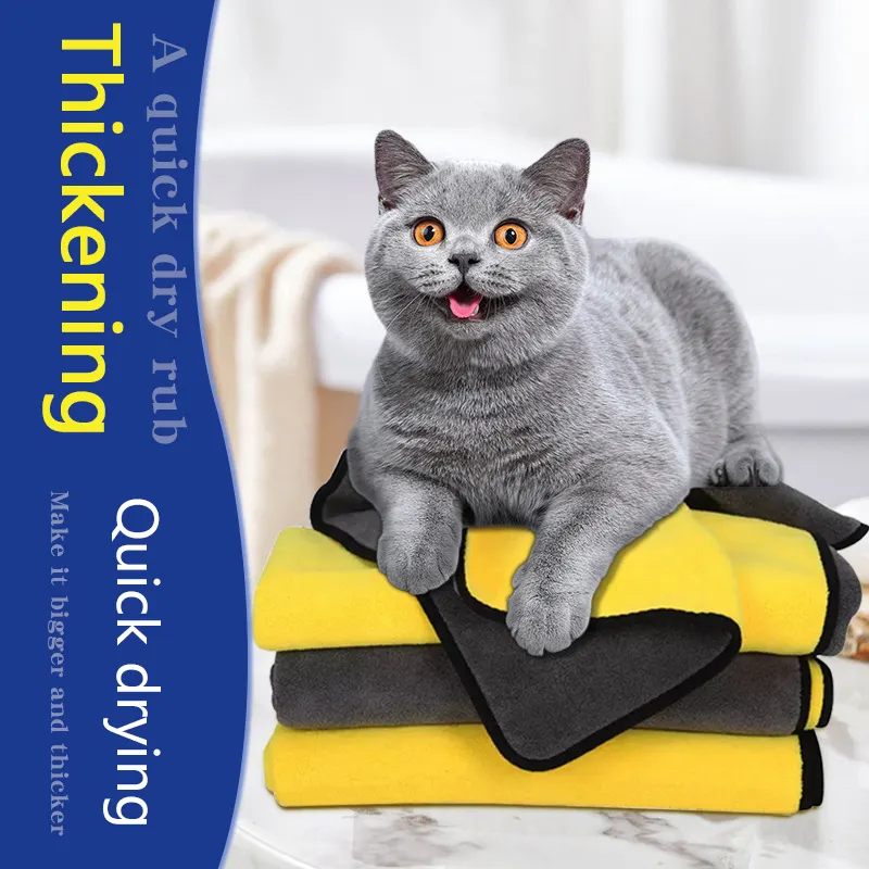 Handuk Microfiber Super menyerap penjualan murah handuk hewan peliharaan pembersih untuk kucing dan anjing