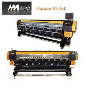 High speed 3.2m human digital ke-jet eco solvent printer with 4 i3200 printheads