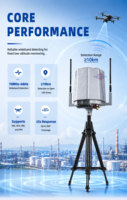 Équipement de détection anti-drone fixe 70-6000 MHz, distance de détection maximale de 10 km avec couverture à 360° °   Antenne omnidirectionnelle et directionnelle