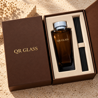 Bouteille diffuseur en verre de luxe irrégulière de 350 ml grande capacité pour huiles parfumées artisanales DIY et parfums d'ambiance – Vente en gros
