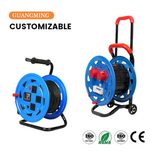 Enrouleur de câble <span class=keywords><strong>professionnel</strong></span> étanche à 4 prises avec protection contre les fuites et disjoncteur - Product Image 3