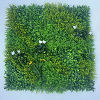 100x100cm UV-Preuve Vertical Jardin Extérieur Plante Artificielle Vert Mur Décoration Toile de Fond Panneau Vert Gazon Artificiel Mur