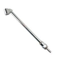 1/4 inch hose barb tire inflator chuck 1/4'',3/8'',5/16''dual head heavy duty dual head tire chuck