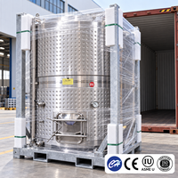 Cuve de fermentation de vin en acier inoxydable de 5000 L avec revêtement alvéolé et couvercle flottant pour équipement de brasserie et de vinification