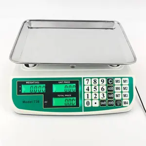 TS-738 LED LCD şarj edilebilir 220V 110V ACS serisi yazarkasa ölçekli masa denge fiyat sayma ölçeği tartı pcb