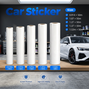 Rollo de Vinilo Blanco Brillante para Impresión de Piezas de Maquinaria de Impresión, Película Autoadhesiva de PVC para Calcomanías de Automóviles, para Impresión de Inyección de Tinta - Product Image 1