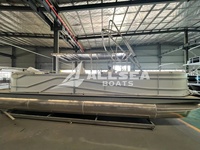 Bateau à ponton en aluminium OEM avec certification, vente en gros d'usine, ponton tubulaire soudé pour excursions en mer