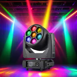 DJ 디스코 꿀벌 눈 7*40W DMX 512 LED 줌 헤드 라이트 CTO RGBW 나이트 클럽 및 호텔 색온도