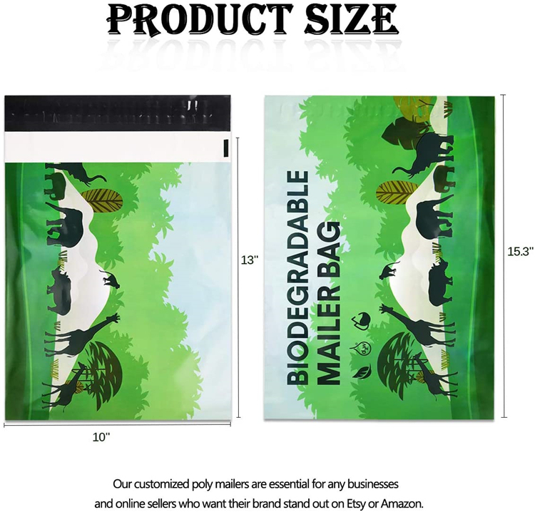 Fiber Biodégradable Compostable Port Cartables En Plastique Enveloppes Courrier D'expédition Poly Mailer Sacs Postaux