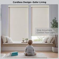 100% cortinas enrollables inalámbricas opacas para ventanas, persianas tejidas naturales protegidas contra rayos UV, técnica Lisa para oficina en casa