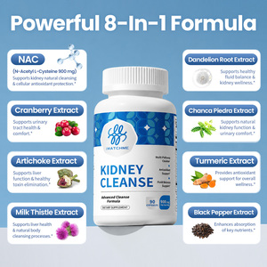 Capsule per la Pulizia dei Reni con NAC 900mg, Mirtillo Rosso, Chanca Piedra, Tarassaco, 90 Capsule, Integratore Detox per Adulti - Product Image 3