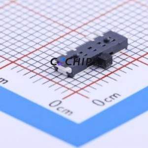 K3-1310S-E1 Slide Switch SMD Switch Single Pole Three Throw Rectangle Pin Header SMD Tab 9.7mm - Product Image 2