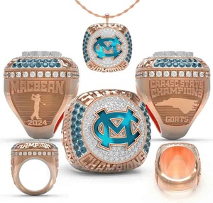 2026 Personalized Customized Logo Gold and Silver Enamel Sports Metal Champion <b>Ring</b> - Product Image 1