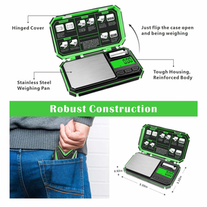 Tragbare 200g/0,01g Mini-Taschenwaage für Schmuck Hochpräzise Digitale Edelstahl-Goldwaage für Gold Diamanten <span class=keywords><strong>1kg</strong></span> - Product Image 5