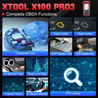 Programador de Llaves Profesional X100 Pro3 con Actualización Gratuita de por Vida, 2 Años de Garantía, Pantalla LCD Portátil para Escáner de Diagnóstico OBD