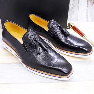 Style classique fait à la main en cuir véritable mocassins à enfiler chaussures pour hommes gland mocassins pompes chaussures hommes bureau travail robe chaussures - Product Image 2