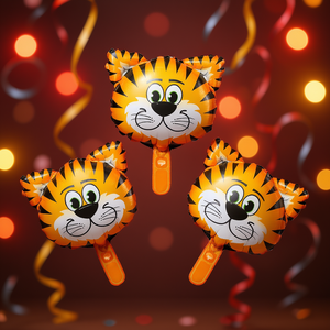 Ballons en Mylar en forme de tête de tigre, 16x26cm, 3 pièces, pour décorations de fête pour enfants - Product Image 2