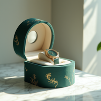Emballage de montre de luxe personnalisable de qualité supérieure, velours planté, boîte cylindrique en papier écologique, emballage en tube de papier papier kraft