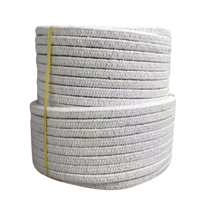 Refractory manufacturer fire braided ceramic fiber rope for high temperature sealing